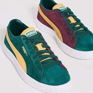 PUMA – Green VGT Team suede sneakers | Retro sport style *